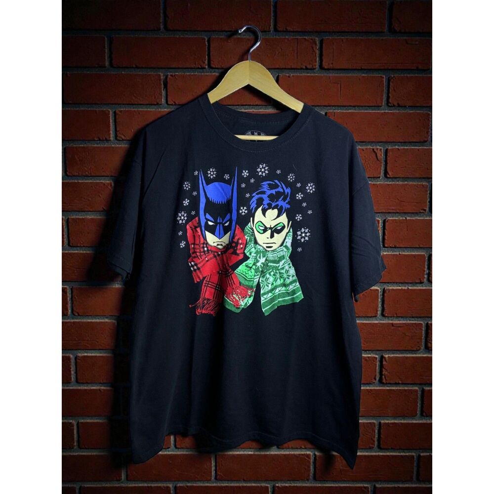 Batman Robin Graphic T-Shirt XL DC Comics Black Tee